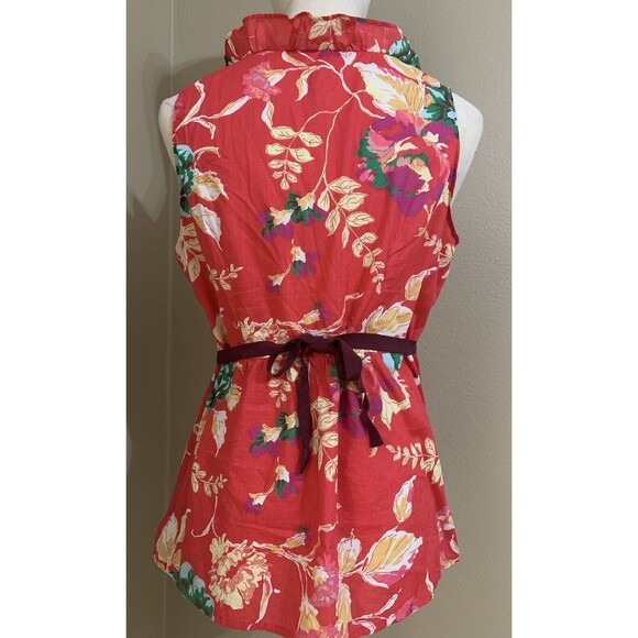 Anthropologie Edme & Esyllte Floral Sleeveless Top Size 8 - Picture 4 of 5